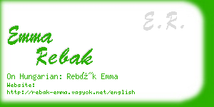 emma rebak business card